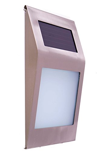 Preisvergleich Produktbild LED Solarhausnummer aus Edelstahl - mit Nummern- und Zahlenset