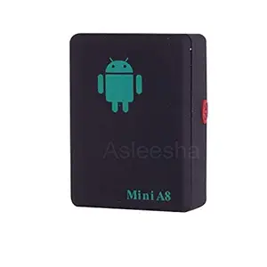 Asleesha Mini A8 Sim Bug GSM/GPRS/GPS Tracker Spy Voice Recorder Audio Listening , Black