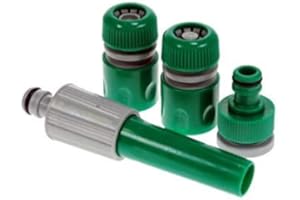 GARDEN HOSE TAP CONNECTOR PIPE ADAPTOR FITTING SET HOSE ACCESSORY SNAP ACTION SPRAY NOZZLE SET NEW by Kingfisher