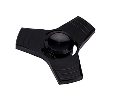 HaoYiShang Aluminium alloy Fidget Spinner EDC Hand Spinner Focus Fingertip Spinner Fidget Toys Metal High Speed Relieving ADHD, OCD , Anxiety, Stress and Boredom - Up to 5 Mins (black)