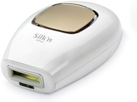 Silk'n Infinity Premium 500.000 impulsi di luce – Tecnologia IPL – eHPL 2 in 1 – depilazione permanente, Bianco/D'oro