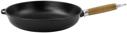 Chasseur Cast Iron Enamelled Frying Pan, 28cm - Matt Black