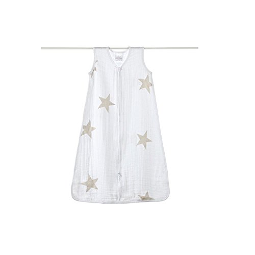 Gigoteuse Légère – super star scout – aden + anais – Taille S et M Blanc étoiles Beiges