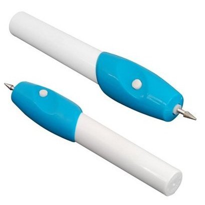 niceeshop(TM) DIY&Tools Pen Form Elektrische Graviermaschine Gravieren Handwerkzeug(Weiß und Blau,16.5cm) - 2