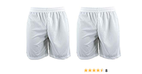 Walter Coppia Pantaloncini Bianco, Ideale per Lo Sport, Calcio. :  Abbigliamento
