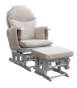 Habebe Glider Rocking Nursing Maternity Recliner Chair with footstool ***WITH BRAKE + WASHABLE COVERS***