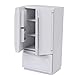 Produktbild NaiCasy 1:12 Miniature Miniatur kühlschrank puppenhaus kühlschrank Mini Decor Holz kühlschrank Modelle zubehör Spielzeug für puppenhaus weiß