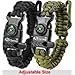 Produktbild A2S Protection Paracord Armband K2-Peak - Survival Gear Kit mit integriertem Kompass, Feuerstarter, Notfallmesser & Pfeife (Schwarz/Grün)