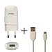 Produktbild Original HTC Ladekabel in Weiss für Desire 820 Datenkabel Netzteil 1000 mAh Schnellladegerät Ladegerät Aufladekabel Travel Charger MicroUSB HTCLW1