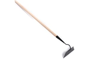 R.G. Gartenwerkzeuge Handgeräte Hacke Gartenhacke Unkrauthacke Handjäter mit Holzstiel (Hacke mit Stiel)