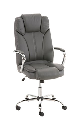 CLP Comfortable XXL Heavy Duty Office Chair XANTHOS, Top Quality Upholstery, Weight Capacity: 210 kg, up to 6 colours to choose grey