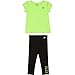 Produktbild New Balance Toddler Girls' Athletic T-Shirt und Legging, Kalk Glo/Schwarz, 3T