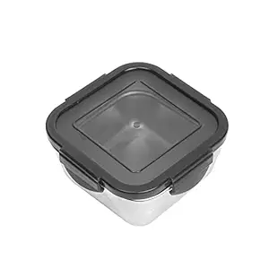 Femora High Steel Square Container Airtight Leakproof Unbreakable Storage Container/Lunch Box - 550 ml/gm