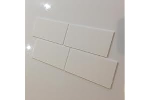 Super Cool Creations Rectangular Tiles, White - Pack of Ten - 6cm x 3cm