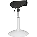 Produktbild AMSTYLE Sattelhocker DYNAMIC Arbeitshocker Schwarz / Weiß mit Stoffbezug 58 - 74 cm Höhenverstellbar | Sitzhocker Drehhocker Ergonomisch Hocker Höhenverstellbar | Design Stehhocker Stehstuhl Mesh