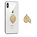 Price comparison product image kwmobile Ring Stand Finger Holder - Teardrop Cell Phone Grip with 360 Degree Rotating Metal Kickstand Mobile Universal Self-Adhesive Mount - Gold