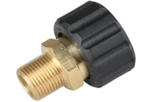 tooloflife 1PCS Pressure Washer Adapter Kit, 3/8" male to M22 female High Pressure Washer Connector Garden Hose Quick Connect Fittings(14mm plug core)