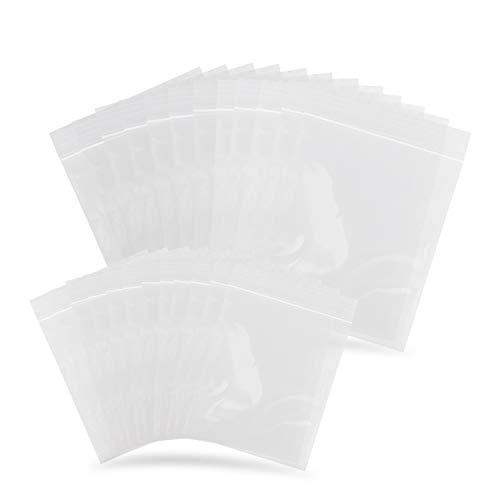 Alcoon kleine transparente Druckverschlussbeutel, 200 Stück, verschließbare Plastikbeutel, 5,1 x 7,6 cm und 7,6 x 10,2 cm, Beutel zur Aufbewahrung von Schmuck, Süßigkeiten, Pillen, Perlen