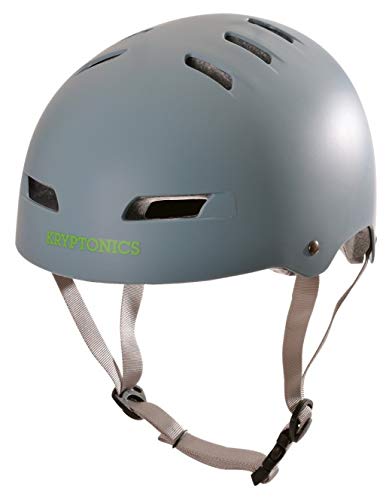 KRF The New Urban Concept Kryptonics - Casco da hockey e pattinaggio su ruote, da uomo, colore: grigio blu
