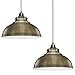 Produktbild Long Life Lamp Company Hängelampenschirm, modern, Vintage, antikes Messing, zum Aufhängen, für Esszimmer, Bar, Clubs und Restaurants, 2 Stück