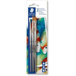 Preisvergleich Produktbild Staedtler 6 x Borstenpinsel Synthetik Set mit 3 Pinseln