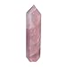 Produktbild VICKY-HOHO  Point Healing Mineral Stone, 40-50mm natürlicher Rock Pink Rose Quartz Crystal Wand Point Healing Mineral Stone (Pink)