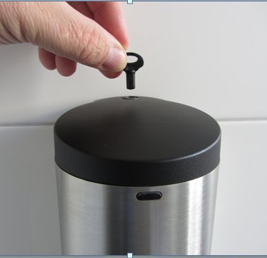 Sensor Seifenspender Edelstahl mit automatischer Auslösung -Komplettpaket incl. Batterien Infrarot / automatic soap dispenser / - 3
