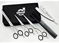 Professional Salon Hairdressing 7" inch Scissor and Thinning Scissor Shavette &amp; Comb 5 PEICE SET (Matte Finish)