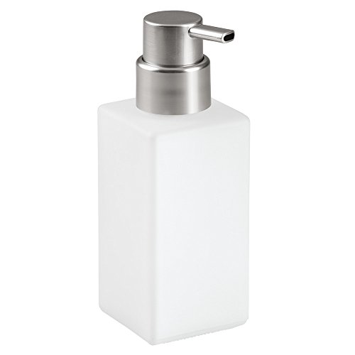 InterDesign 70564EU Casilla Schaumseifenspender aus Glas für Küche, Badezimmer, mattiert/gebürstet, 7.4676 x 6.8326 x 18.8214 cm