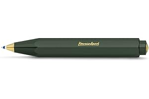 Kaweco Classic Sport Green - Biznesowy Długopis z Wysokiej Jakości Tworzywa Sztucznego, Lekki Kieszonkowy z Mechanizmem Krzywizny Serca, 12 g, 10,5 cm, Zielony