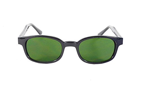 Pacific Coast X Kd grandes gafas de sol originales de Harley del motorista tonos verdes 1126 Medium Negro