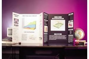 FOAMBOARD WAREHOUSE Black Tri fold Spotlight Foam Presentation Board 840 x 594mm (A1-A2) for Displaying Artwork and Projects x 1