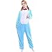 Produktbild Onesie Pyjamas Cosplay Kostüm Cartoon Tier Einhorn Weihnachten Halloween Cosplay One Piece (Farbe : Blau, größe : L(65-69inch))