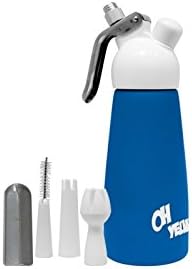 1/4L Whip Cream Dispenser 0.5L OH YEAH! quality branded (with all components) Whipped Cream Dispenser (Blue)