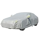 √ Allwetterschutz - Das Material der Autoabdeckung ist Aluminiumfolie mit Baumwolle.Aluminium kann im Sommer ultraviolette Strahlen brechen, die Innentemperatur senken und Baumwolle kann auch im Winter das Einfrieren verhindern.Es kann schädliche UV-Strahlen, Regen, Schmutz, Staub, industrielle Schadstoffe, Schnee, Frost, Korrosion und Vogelkot wirksam verhindern.