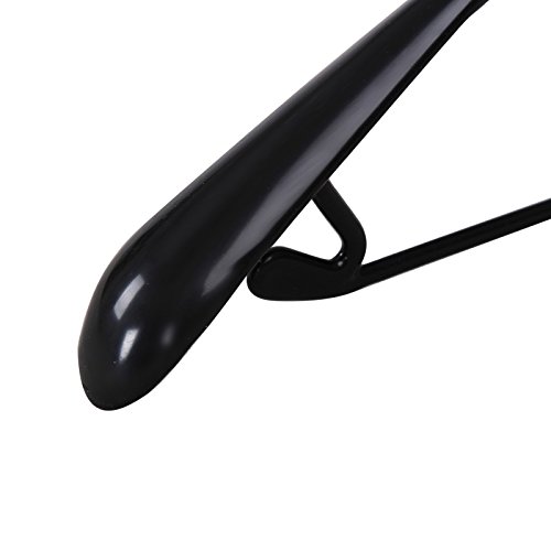 Songmics 10 Stück Breite 3,3 cm Metall antirutsch Kleiderbügel Garderobenbügel für Anzug/Jacke/Hose Schwarz CRI11B-10 - 6