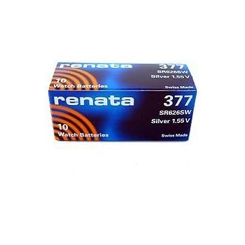 Renata 377 SR626SW Uhrenbatterie – 1,55 V Silberoxid, 1 Stück, Für Uhren & Kleingeräte