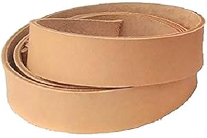 MG - MIGNOGNA GIANLUIGI - LAVORAZIONE ARTIGIANALE PELLE E CUOIO Striscia di Cuoio di Varie Misure, Cuoio per Cinture, Cinghie, Bracciali e Hobby Creativi, Strisce di Cuoio al Metro Naturali e di Alta qualità, 100% Made in Italy (1 Pezzo, 1 x 125 cm)