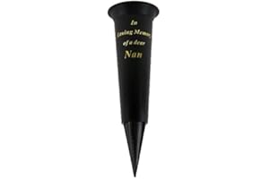 ENDLESS CREATIONS Special Graveside Memorial Grave Spiked Flower Vase In Loving Memory Special Memorial Vase for Graves - Plastic Cemetery Flower Holder with Spike, (1, Nan)