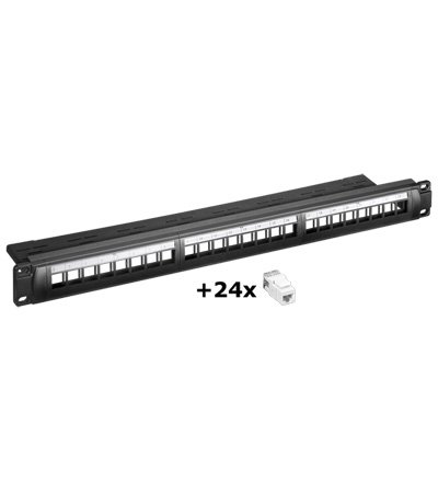 Goobay NET Keystone Panel 24x CAT6 (SET) Set aus Keysto