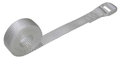 Benristraps Sangle DE 25 mm Utilitaire, Easy-Use Ladderloc Boucle, Blanc, 4 metres