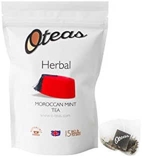 Oteas Green Tea With Moroccan Mint Pouch (Pack of 3, 45 Tea Bags)