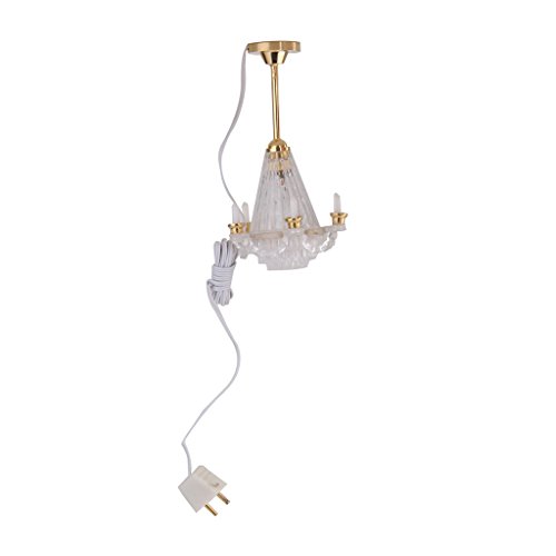 Preisvergleich Produktbild Puppenhaus Miniatur-LED Kronleuchter Deckenleuchte Lampe Kerze