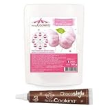 ¿Para quién es este algodón de azúcar? . Con un tubo de cocolate para decorar la repostería, de ScrapCooking