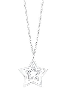 s.Oliver Kinder-Kette mit Anhänger Mädchen Stern 925 Silber rhodiniert Zirkonia weiß 40 cm-2012647