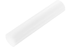 QUARKZMAN ABS plaststång rund stav massiv 40 mm x 200 mm vit för gör-det-själv-modellmaterial, arkitektonisk modelltillverkni