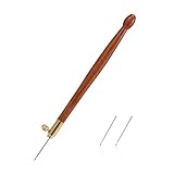 Wooden Handle Crochet Hook with 3 Needles French Crochet Embroidery Beading Hoop Sewing Tool Set DIY Craft