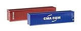 Kunststoffmodell Herpa 076449-004 Container-Set, Triton/CMA/CGM, 2 x 40 feet