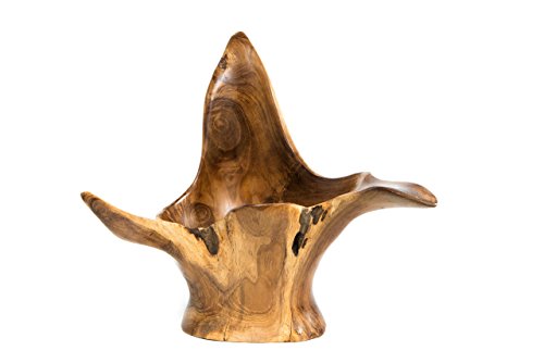 WINDALF Rustikale Holz Schale ~ FENJA ~ h: 19 cm – Handgearbeitet – vielseitig verwendbar – Wurzelholz (s190) - 3