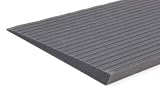 türschwellenrampe gummi  hablicare® Schwellenrampe Gummi mit Klebefläche auf Unterseite, Rampe für Türschwellen, grau, Türschwellenrampe, Schwellenhöhe 0,8 cm (8 x 80 x 900 mm)